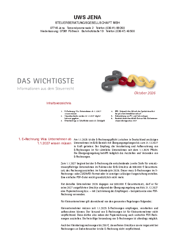 Informationsbrief Oktober 2026 Informationsbrief Oktober 2026