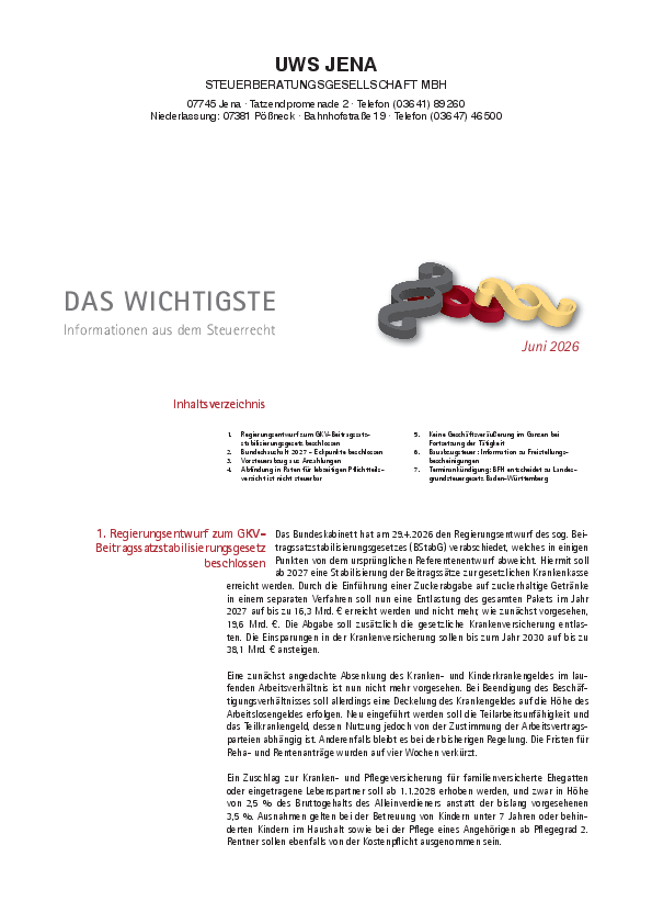 Informationsbrief Juni 2026